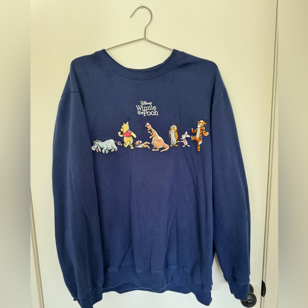 Disney Navy Blue Winnie The Pooh Crewneck